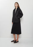 Merino Mouton Zip Blouson — Black
