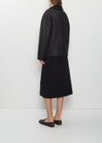 Merino Mouton Zip Blouson — Black