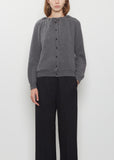 Cashmere Gathered Neckline Cardigan