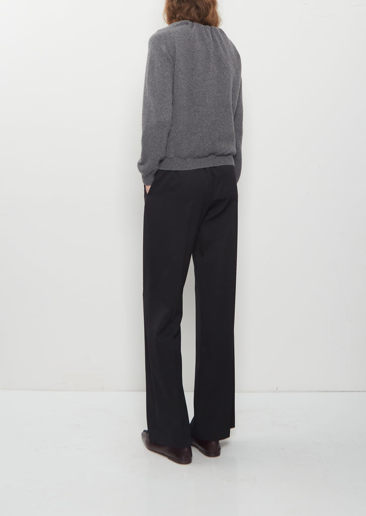 Cashmere Gathered Neckline Cardigan