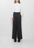 Wool Stripe Pleated Trouser