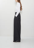 Wool Stripe Pleated Trouser