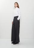 Wool Stripe Pleated Trouser