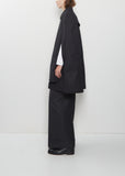 Wool Stripe Cape Coat
