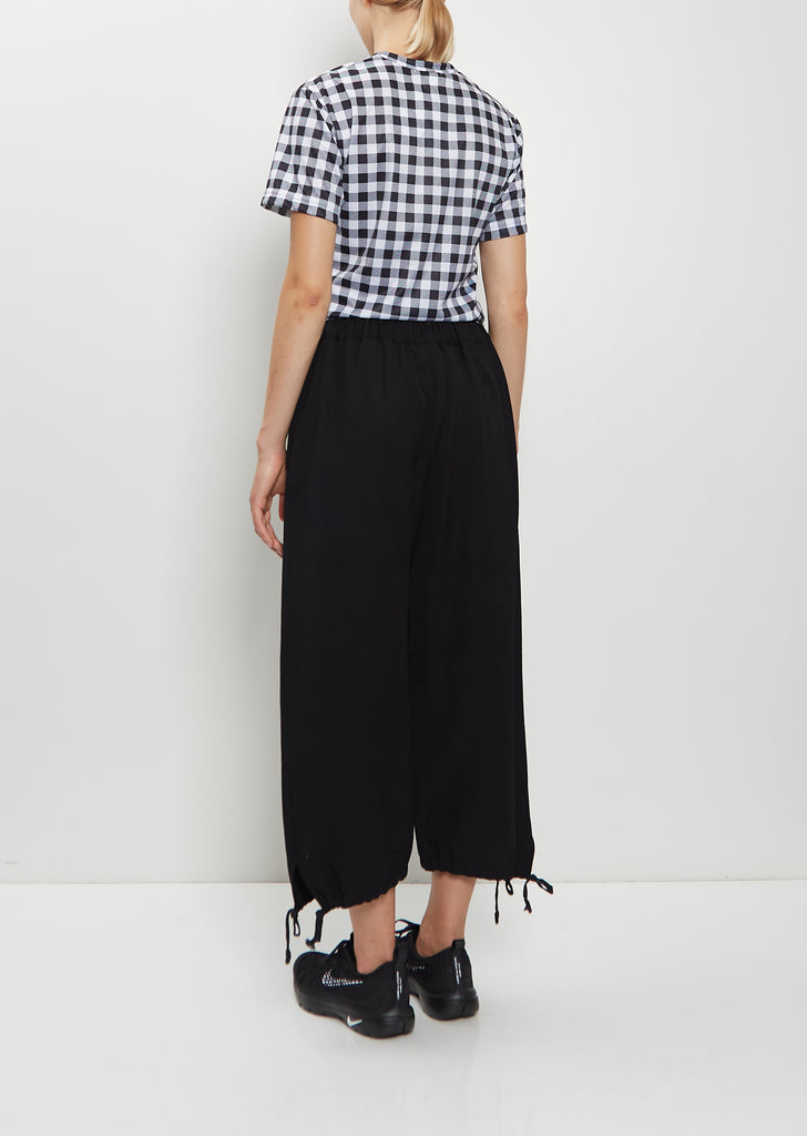 Gathered Cuffs Wool Pants