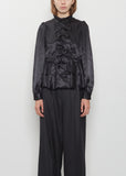 Satin Ruffle Blouse