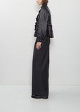Satin Ruffle Blouse