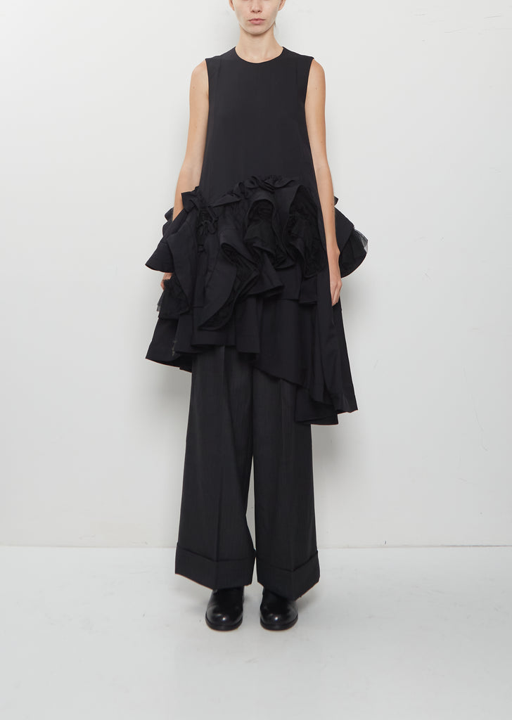 Wool Tropical Nylon Tulle Dress