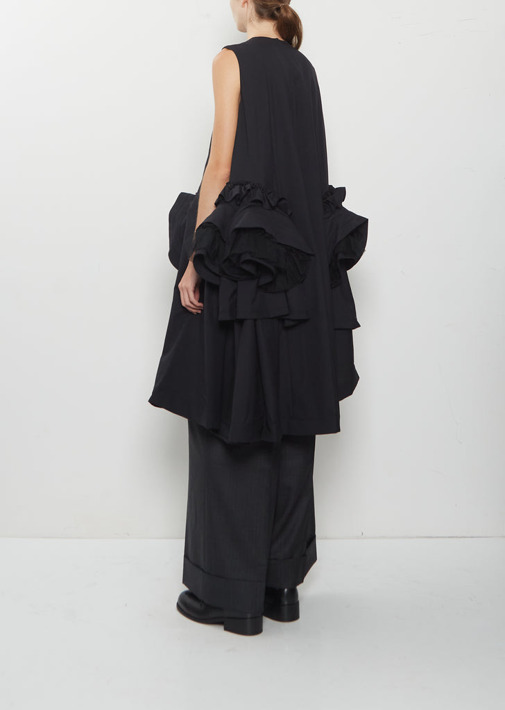 Wool Tropical Nylon Tulle Dress