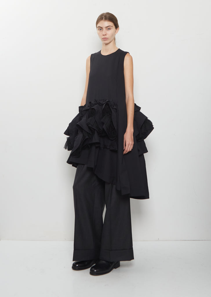 Wool Tropical Nylon Tulle Dress