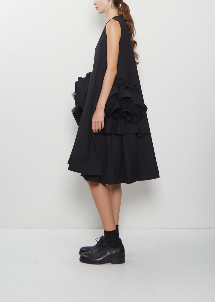 Wool Tropical Nylon Tulle Dress