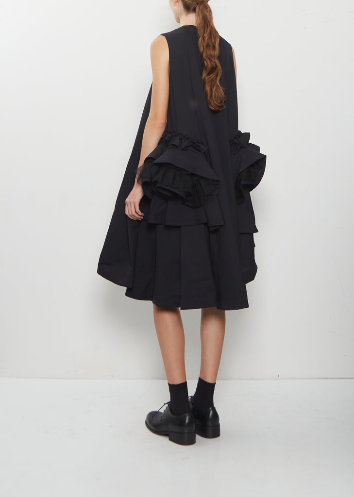 Wool Tropical Nylon Tulle Dress