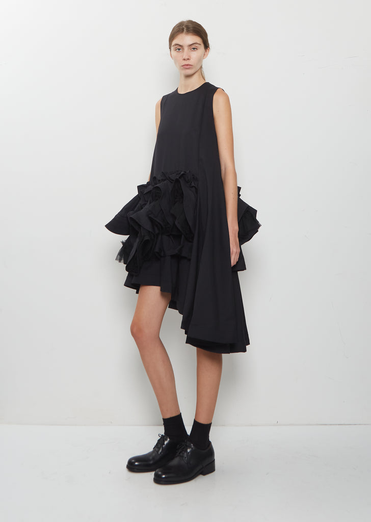 Wool Tropical Nylon Tulle Dress