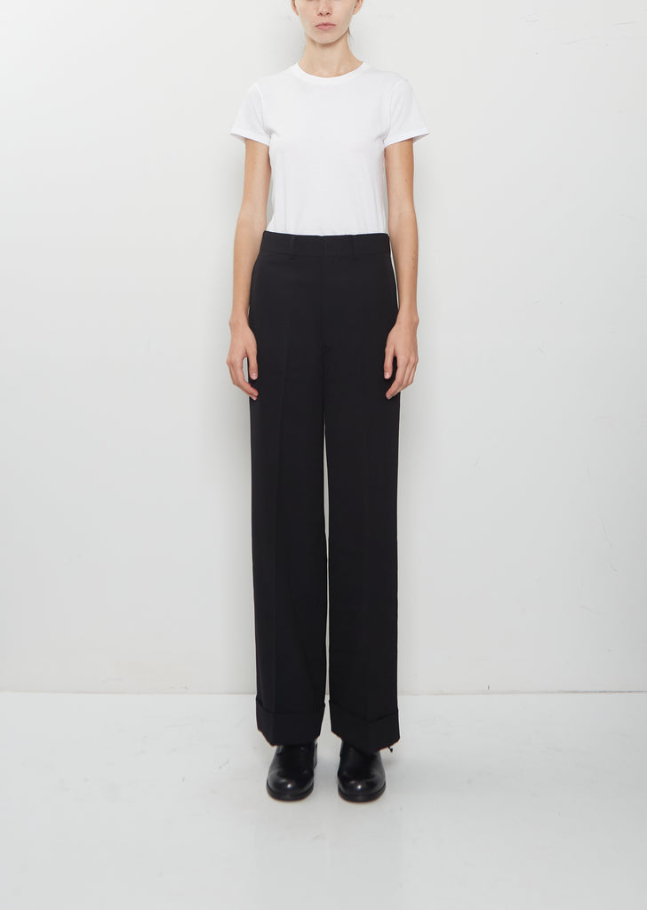Wool Gabardine Tailored Trouser