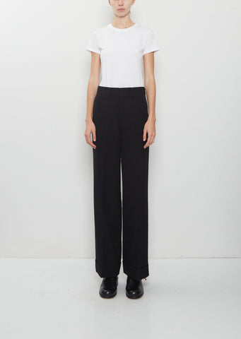 Wool Gabardine Tailored Trouser