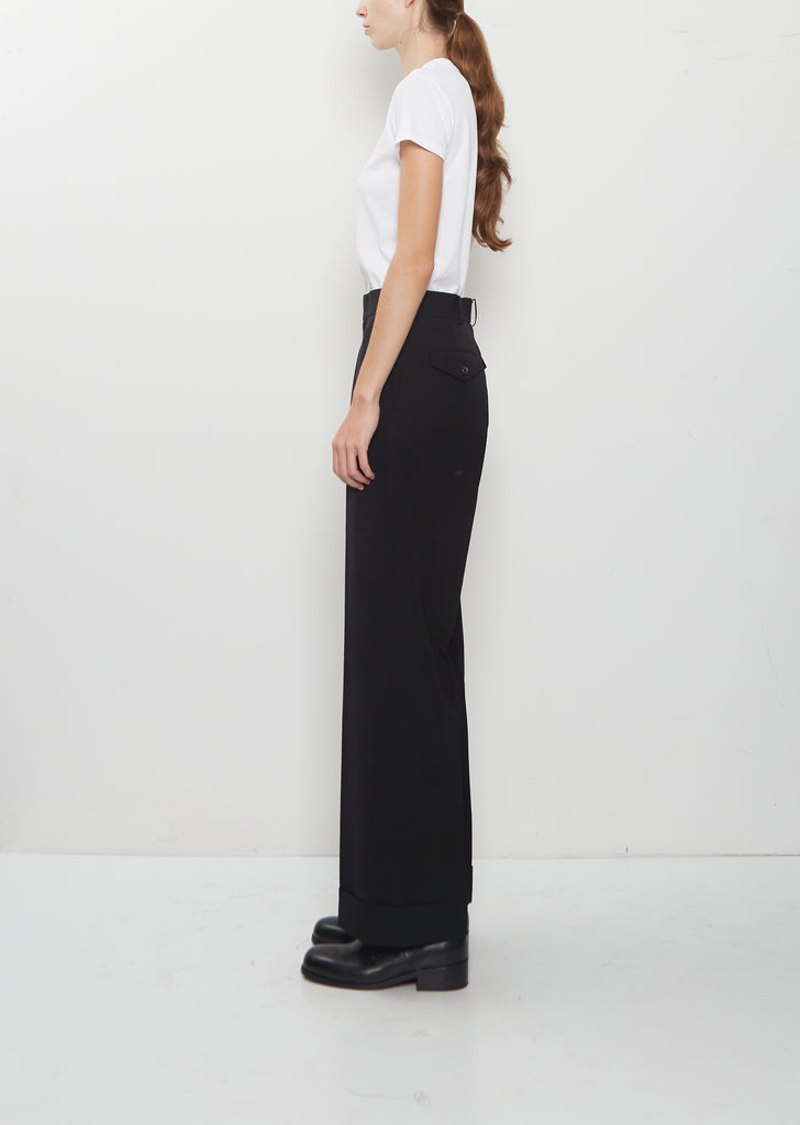Wool Gabardine Tailored Trouser