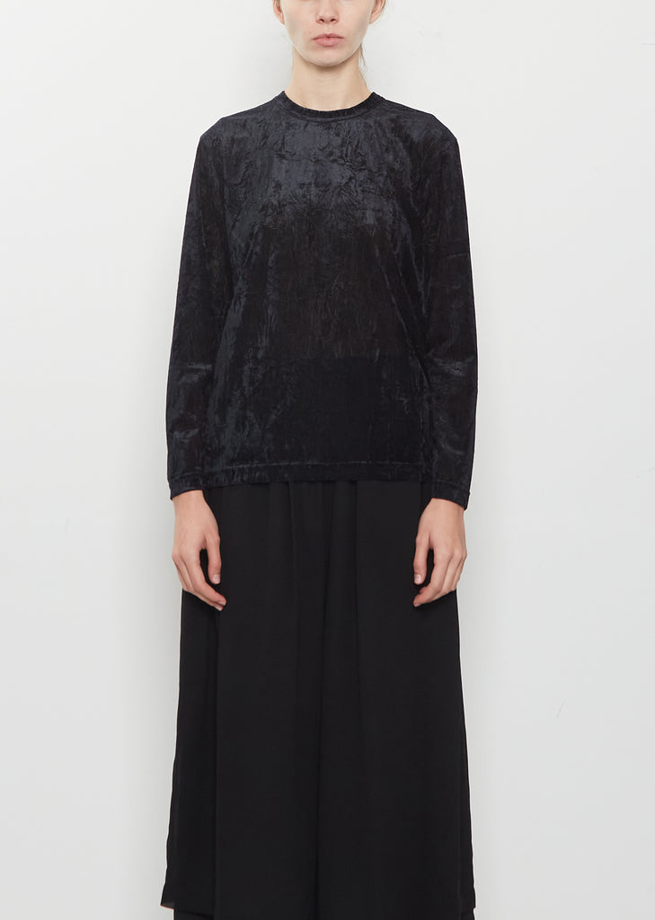 Mesh Velour Washer Thin 5 Longsleeve T-Shirt