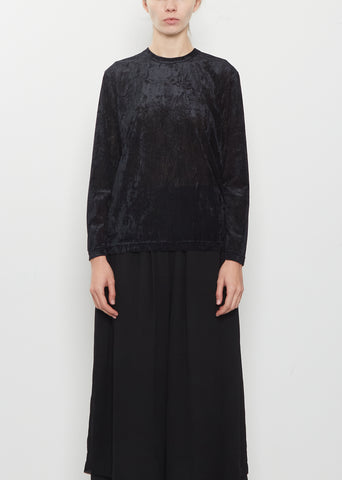 Mesh Velour Washer Thin 5 Longsleeve T-Shirt