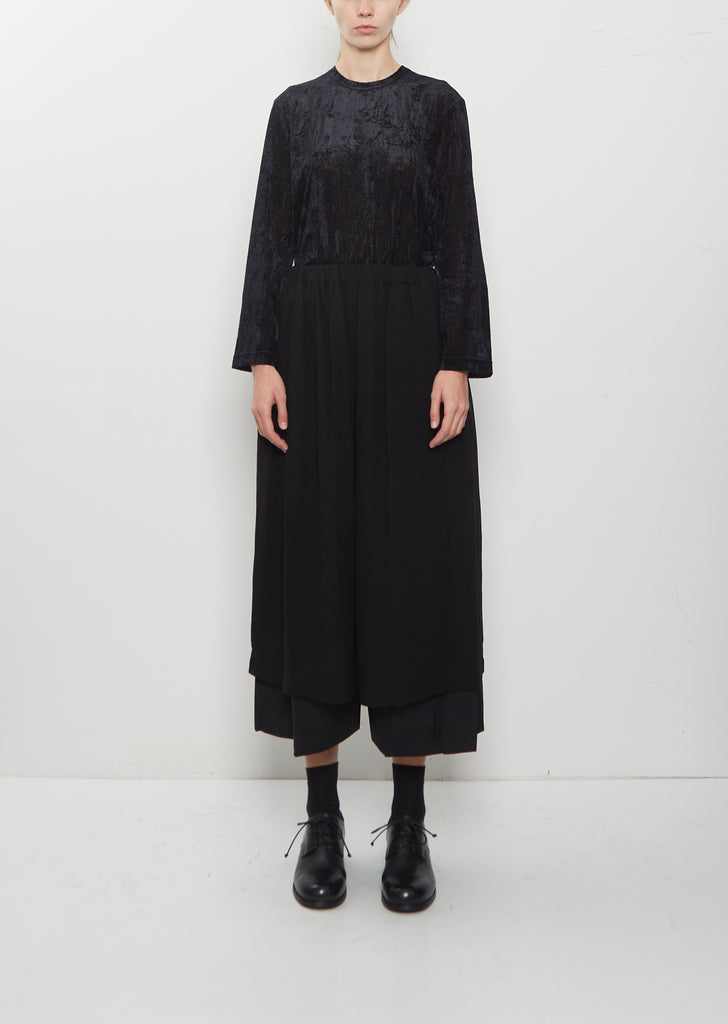 Light Wool Tropical x Polyester Georgette 2 Pants