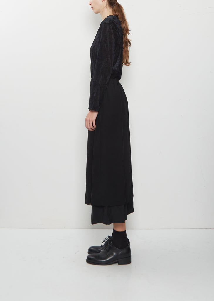 Light Wool Tropical x Polyester Georgette 2 Pants