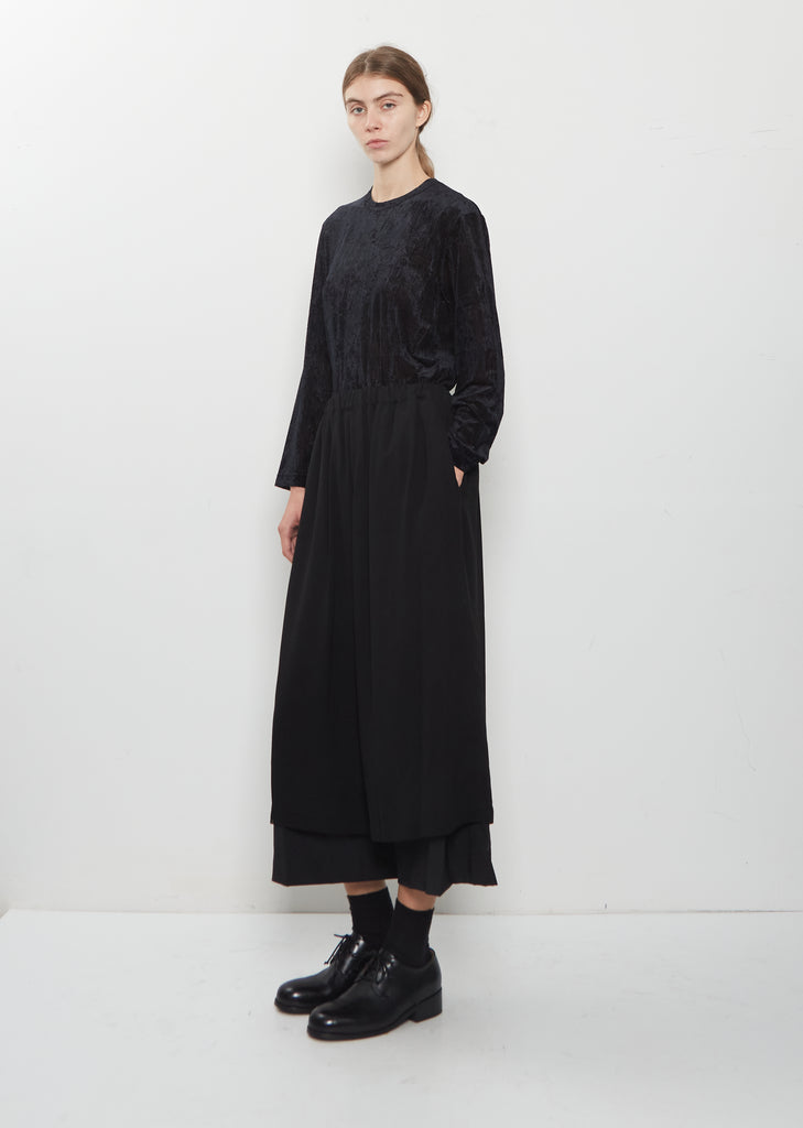 Light Wool Tropical x Polyester Georgette 2 Pants