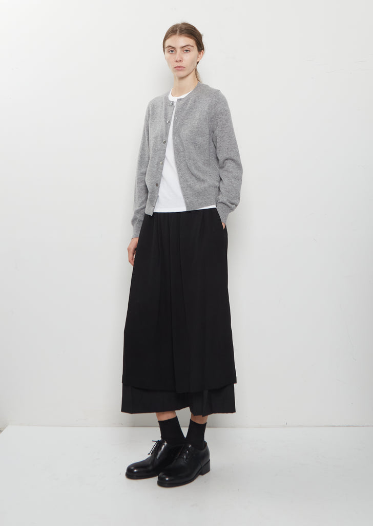 12 Gauge Cashmere Jersey Cardigan — Grey