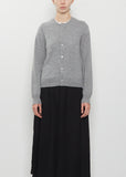 12 Gauge Cashmere Jersey Cardigan — Grey