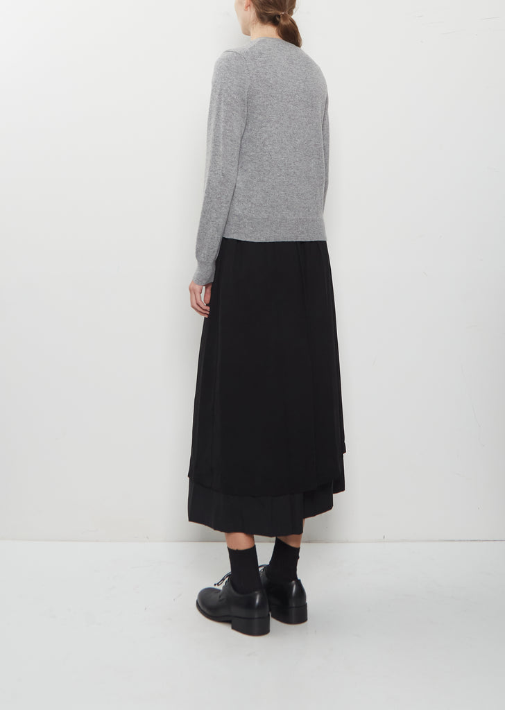 12 Gauge Cashmere Jersey Cardigan — Grey