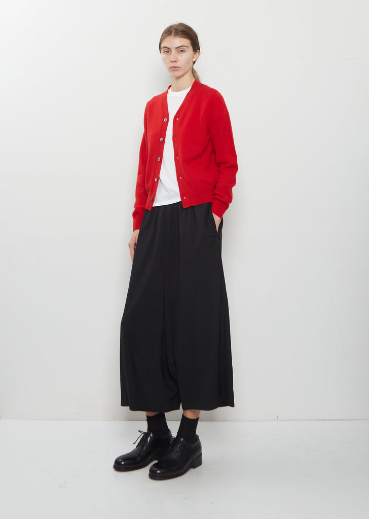 12 Gauge Cashmere Jersey Cardigan — Red