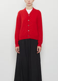 12 Gauge Cashmere Jersey Cardigan — Red