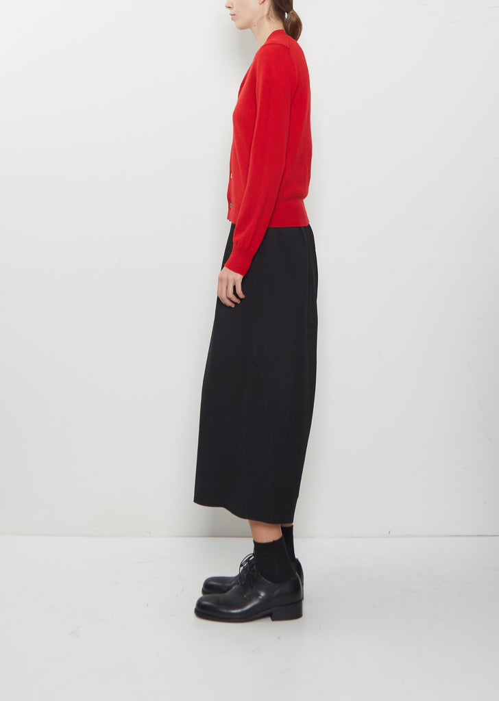 12 Gauge Cashmere Jersey Cardigan — Red