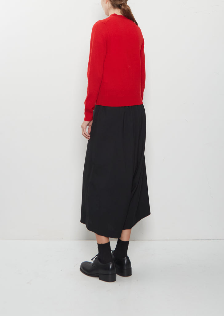12 Gauge Cashmere Jersey Cardigan — Red