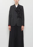 Twill Asymmetric Ruffle Jacket
