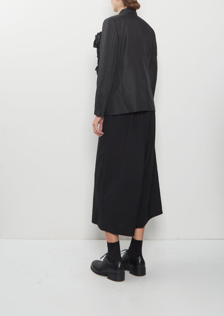 Twill Asymmetric Ruffle Jacket