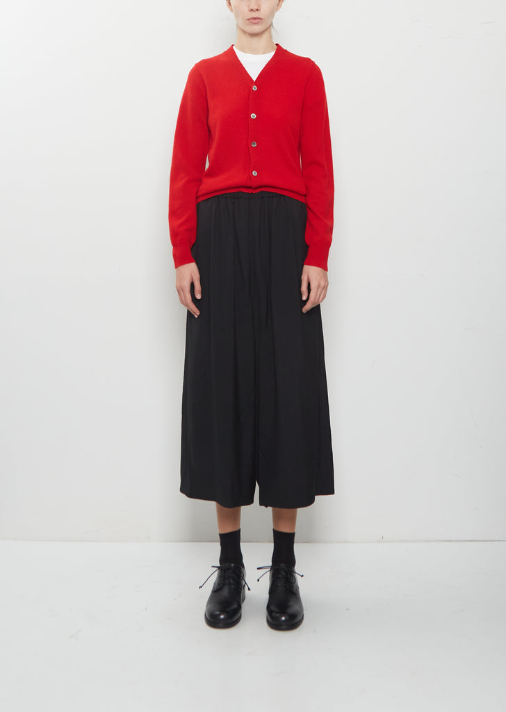 Tropical Wool Elasticated Waist Wide Pants