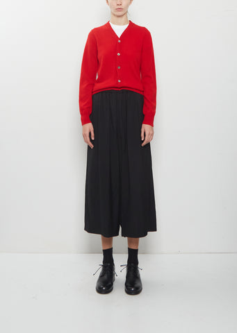 Tropical Wool Elasticated Waist Wide Pants