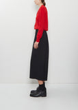 Tropical Wool Elasticated Waist Wide Pants