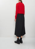 Tropical Wool Elasticated Waist Wide Pants