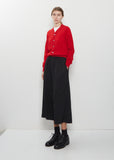 Tropical Wool Elasticated Waist Wide Pants