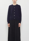 12 Gauge Cashmere Jersey Cardigan — Navy