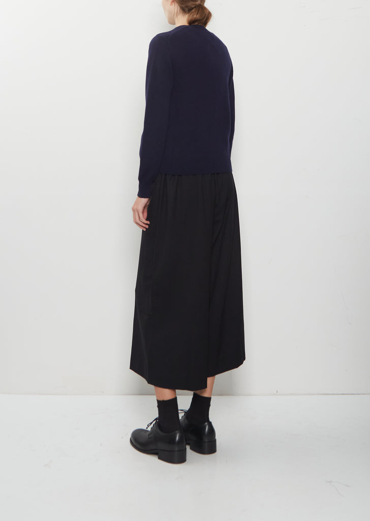 12 Gauge Cashmere Jersey Cardigan — Navy