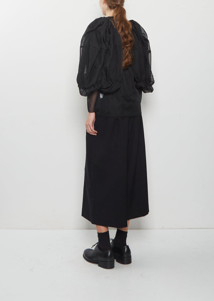 Technical Jersey Puff Sleeve Top