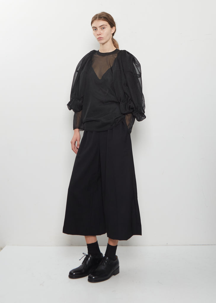 Technical Jersey Puff Sleeve Top