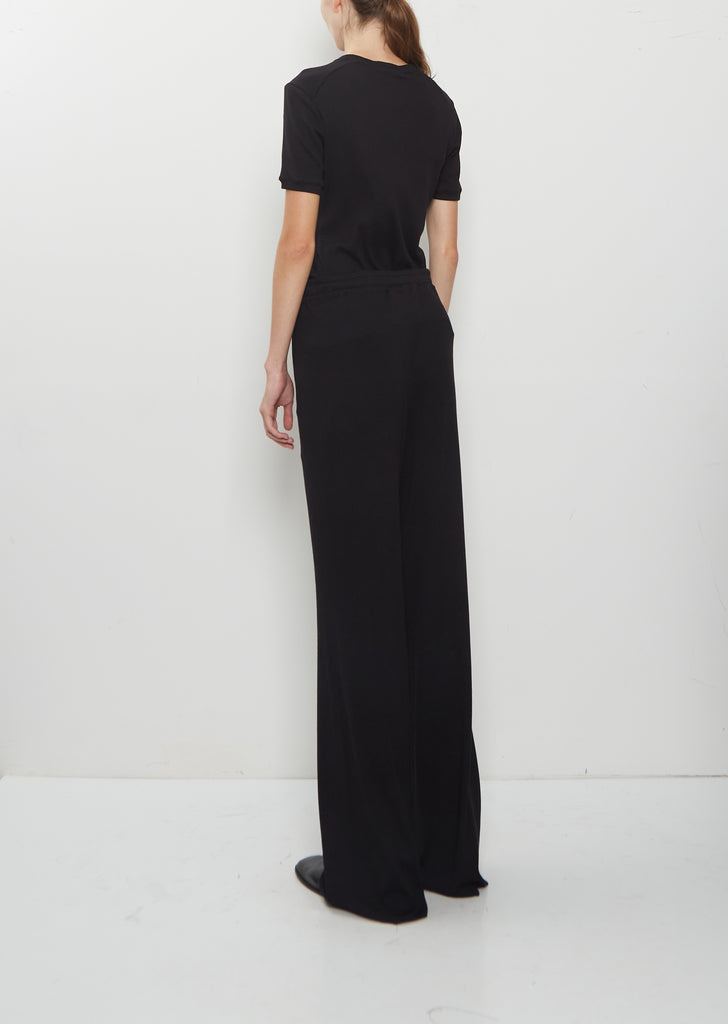 Washable Cashmere Slim Pijama Pants — Black