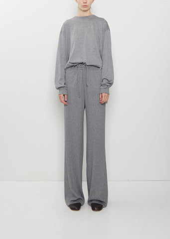 Washable Cashmere Slim Pijama Pants — Gray