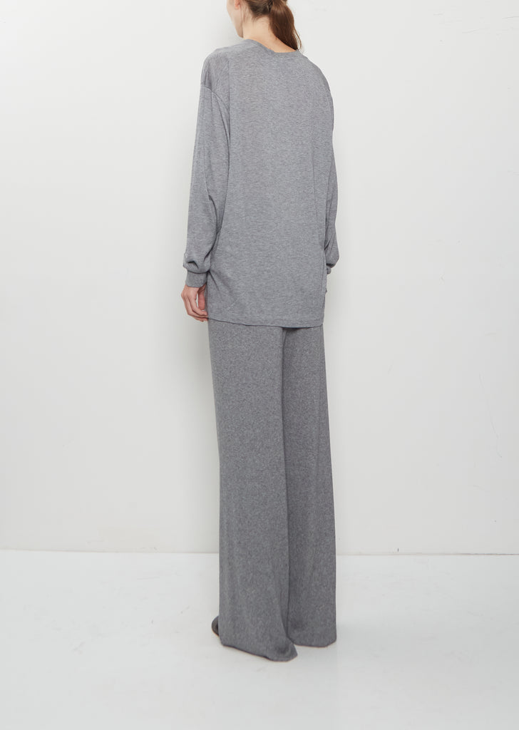 Washable Cashmere Origami Long T-Shirt