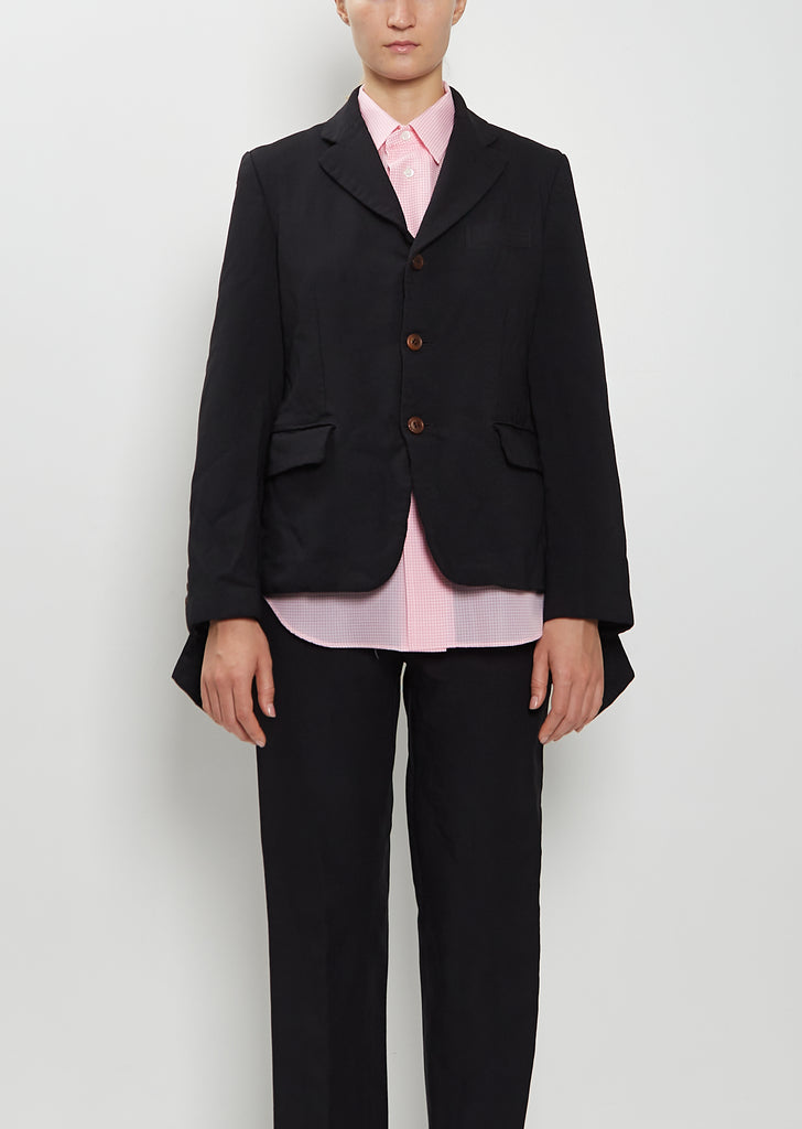 Draped Panel Twill Jacket