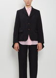 Draped Panel Twill Jacket