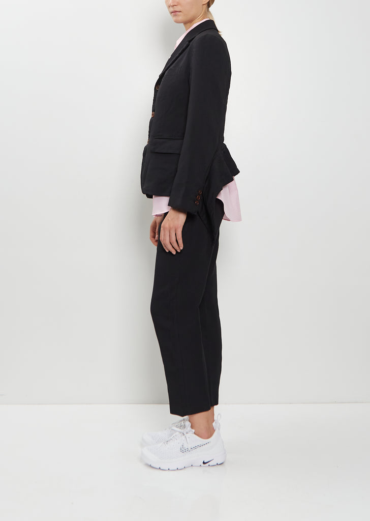 Draped Panel Twill Jacket