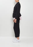 Draped Panel Twill Jacket